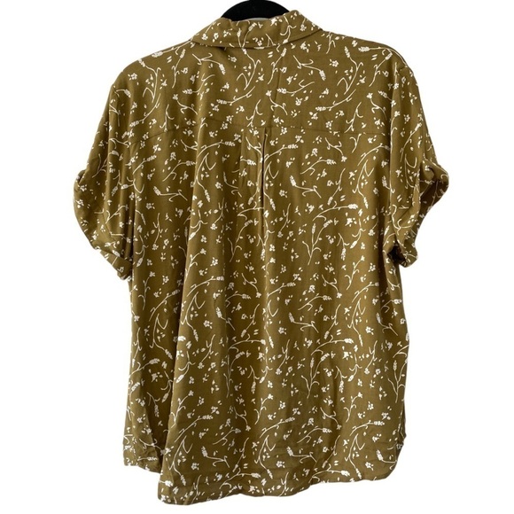 Samsoe Samsoe Camisa Majan Blouse Top NWT in Feuilles Khaki - Picture 3 of 9